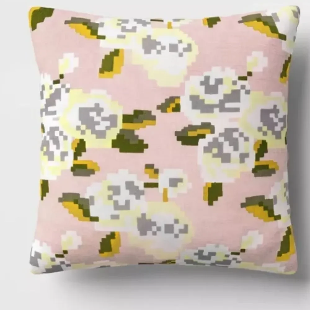 🆕️🟪 Printed Woven Cotton Throw Pillow - Room Essentials, 16